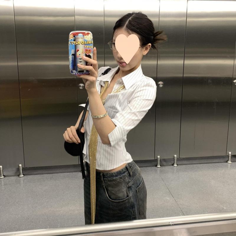 

Рубашка Полосатая рубашка S белый