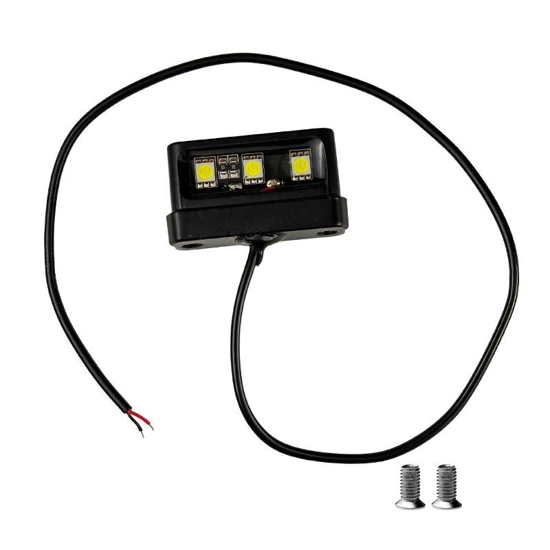 1Pc Motorcycle License Plate Light Led Mini 12V Cnc Aluminum Alloy Waterproof Rear Tail Motorbikes Light For License Plate Black