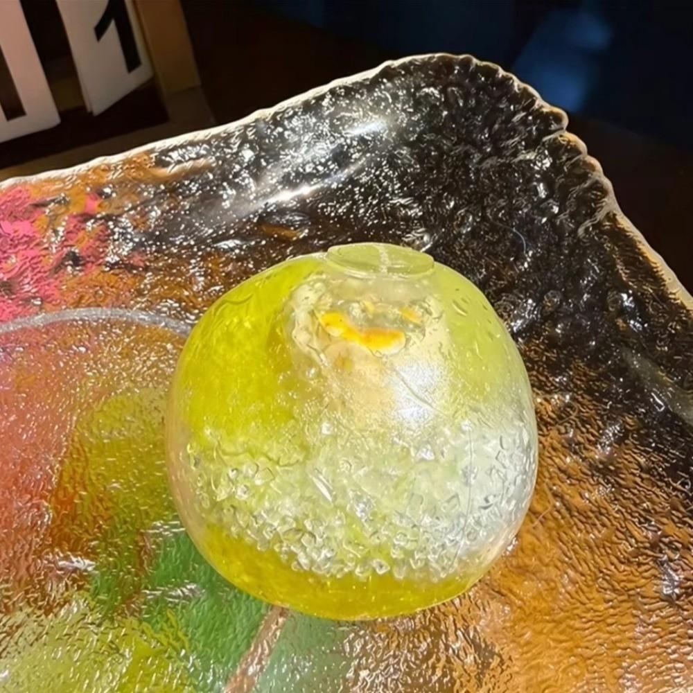 Slushie Fruit Slush Squishy Toy Fruit Smoothie Ice Cracked Crystal Ball Crispy Skin Ball  Portable