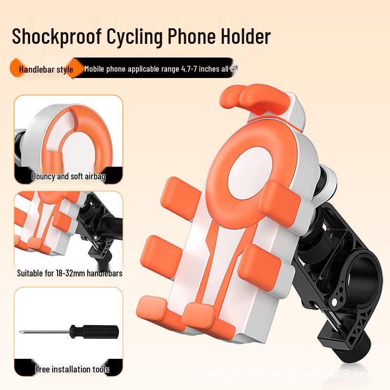 

Bicycle & Motorcycle Phone Holder: Anti-Shake, Anti-Vibration, Universal Fit for Electric Vehicles & Delivery Use