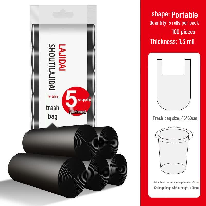 Heavy-Duty Disposable Hand-Carry Garbage Bags