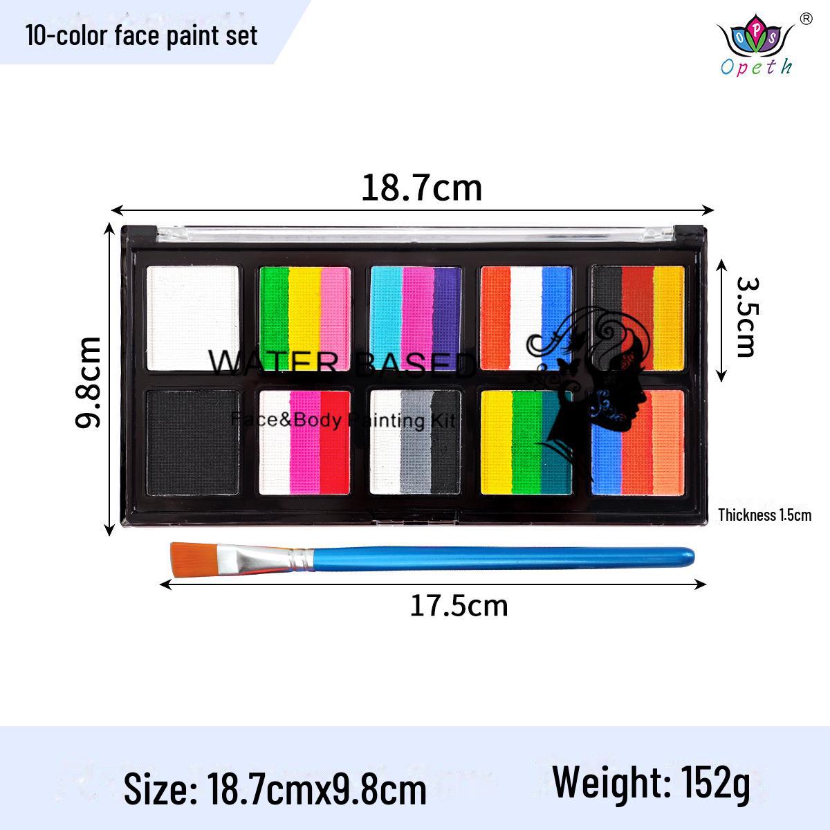 

Набор разноцветных водорастворимых красок для лица и тела для детской оперы и аквагрима Water-Soluble Face Paint