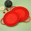 Silicone Folding Basket Vegetable Fruit Filter Basket Retractable High Temperature Resistant Drain Basket