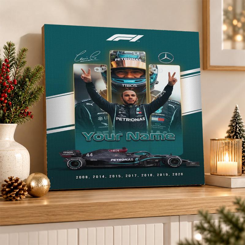 Lewis Hamilton Benutzerdefinierter Name Text 5D Diamantmalerei Set DIY Vollbohrer Diamantkunst Dekoration