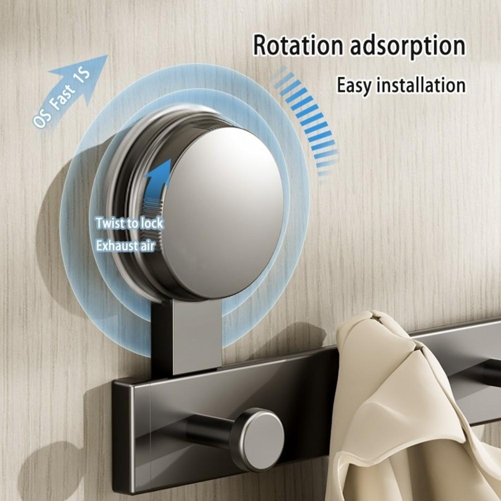 4/5/6 Hooks Suction Cup Door Hook Rust-proof Robe Hook Movable Clothes Hangers  Bedroom