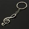 Fashion Unisex Alloy Music Note Pendant Keychain Keyring Key Ring Fob Decor