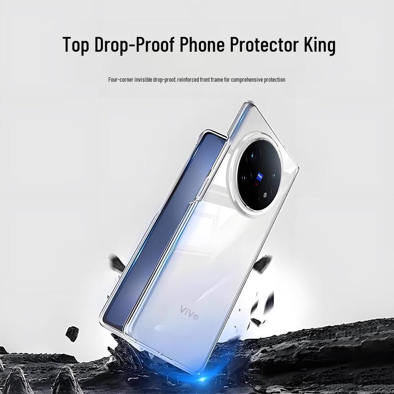Smorss Vivo X Fold 5 Transparent Full-Coverage Phone Case