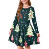 Girls' Princess Dress - Long Sleeve A-Line T-Shirt Dress Christmas Day