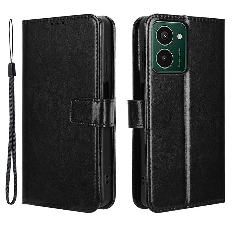 

Для HMD Pulse/Pulse Pro/Pulse+ Кожаный чехол-кошелек для телефона Текстура Crazy Horse Black