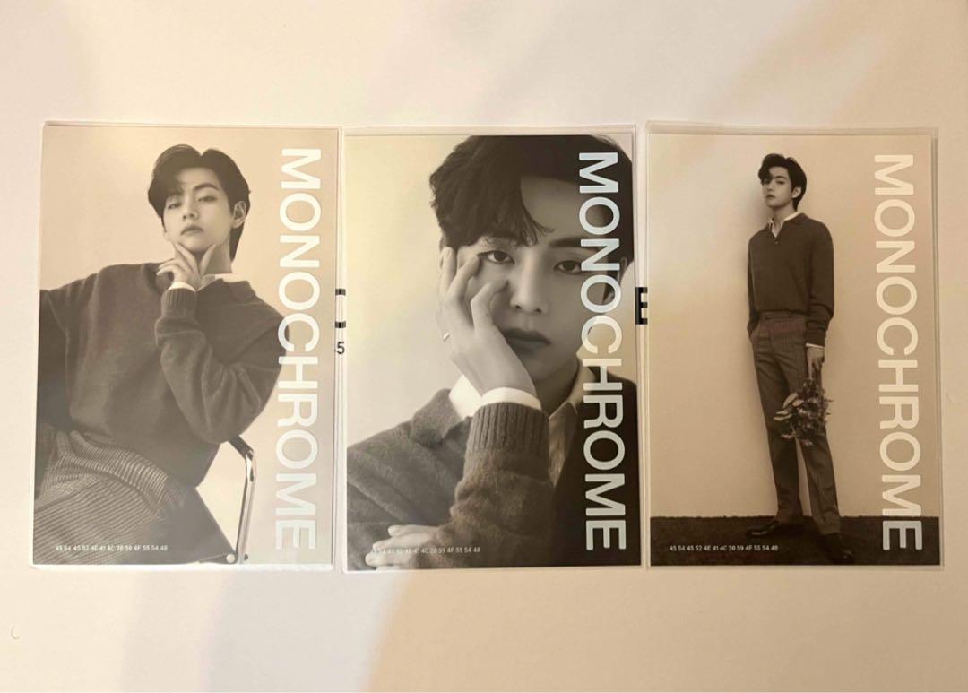 

[Б/У] BTS MONOCHROME POP-UP Набор печатных фотографий (3 куска) В Тэхён
