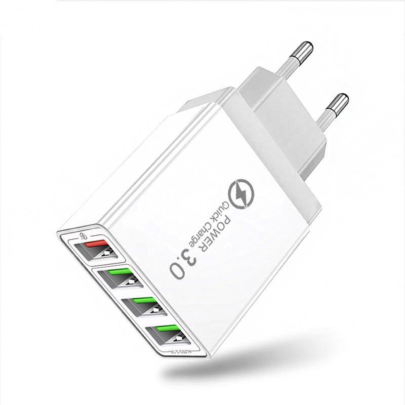 PD33W GaN QC3.0 Multi-Port Fast Charger, European Standard, 9V/12V Compatibility.