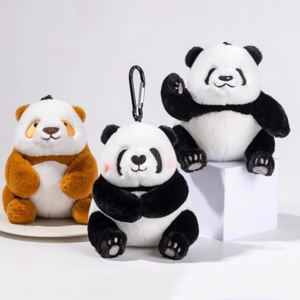 Animal Panda Plush Keyring Simulated Panda Plush Pendant Funny Panda Plush Keychain  Unisex