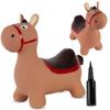 Large Rubber Hopper for Children Brown Donkey for Jumping with Pump, Jumping Toy