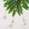 Natural Crystal Moon Pendant Sun Catcher Wind Chime for Home and Garden Decoration