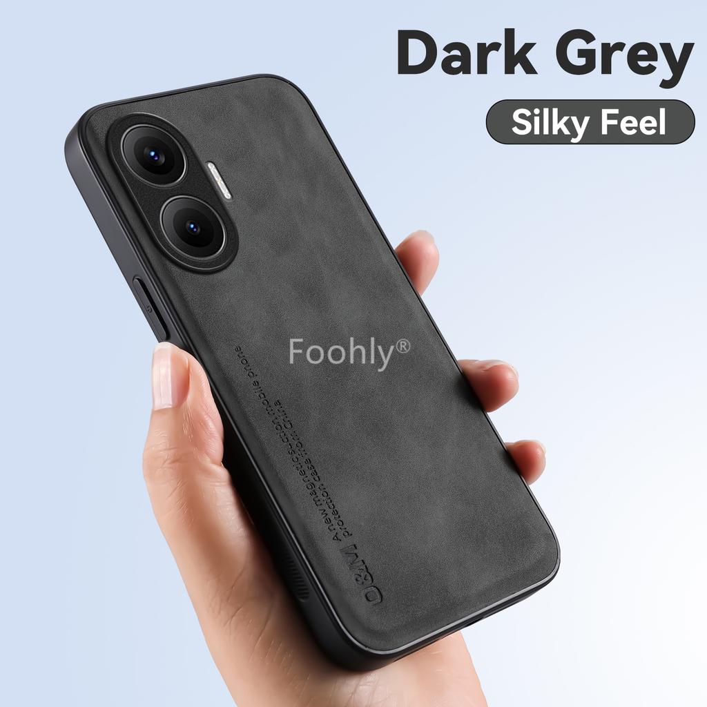Magnetický obal z nubukové kůže pro Xiaomi Poco F7 X7 Pro Ochranný kryt Nárazuvzdorný Zadní kryt Capa Coque Fundas