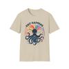 Unisex Softstyle T-Shirt Serene Octopus Knitting Rainbow Yarn Funny Craft Art
