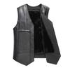 Herrevest V-hals Ermeløs All Match kunstskinn Vindtett ekstra varm motorsykkelvest for jobb