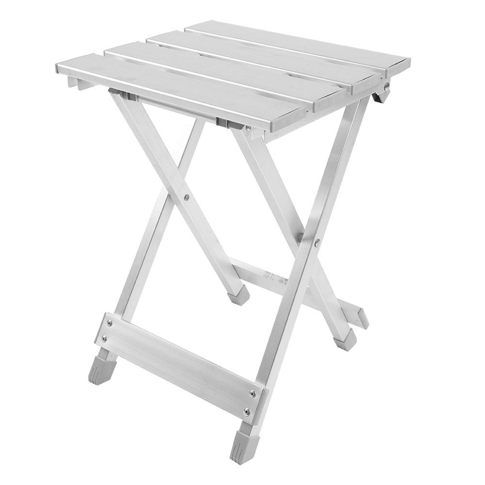 Přenosná skládací rybářská židle z nerezové oceli, snadno skládací s designem upevněným nýty a protiskluzovými nohami, pro venkovní kempování a rybaření
