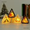 Vintage Christmas Night Light Lantern: Glowing Desktop & Window Ornament