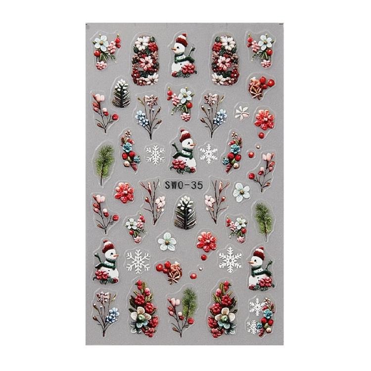 

Christmas Nail Art Nail Stickers Decals Enhancing Your Festival Look Friendly And Long Lasting For Party Ready Nail