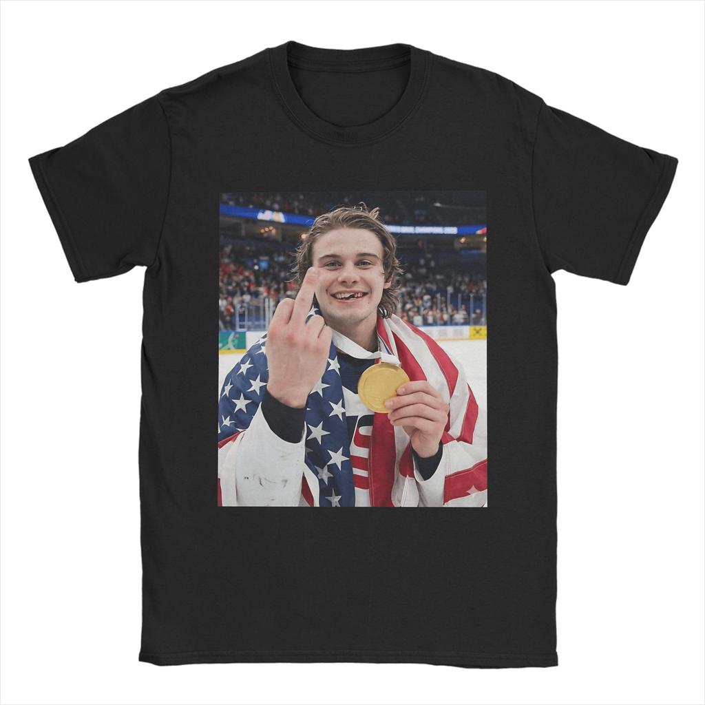Hockey Hughes 86 USA T-Shirt Sommer Ästhetische T-Shirts Baumwolle Neuheit T-Shirt Für Unisexs Kurzärmelige Gemusterte Oberteile