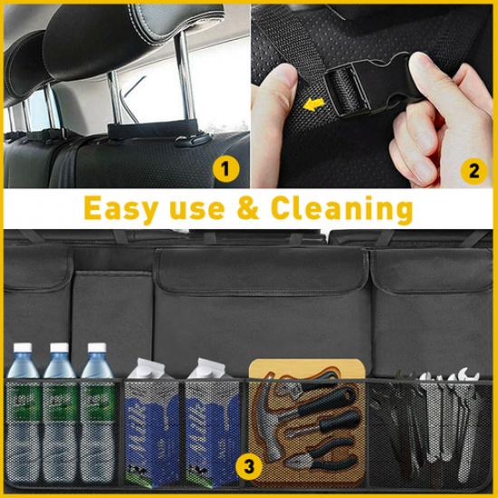 Car Trunk Organizer Oxford Interior Accessories Back Seat Storage Bag 8 Pocket K