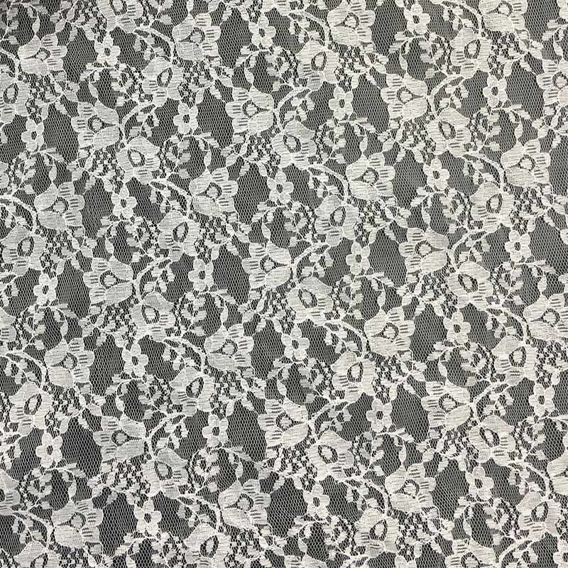 Hot-Selling Non-Elastic Polyester Hollow Flower Lace Mesh Fabric for Fashionable Wedding Dresses and Lingerie