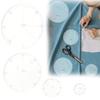 4pcs Clear Acrylic Circular Quilting Templates Set Stencils for Hand Quilting and Embroidery (Circle)