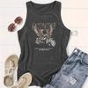 Women's Printed Sleeveless Halter Top Backless Sexy Loose Base Layer Vest