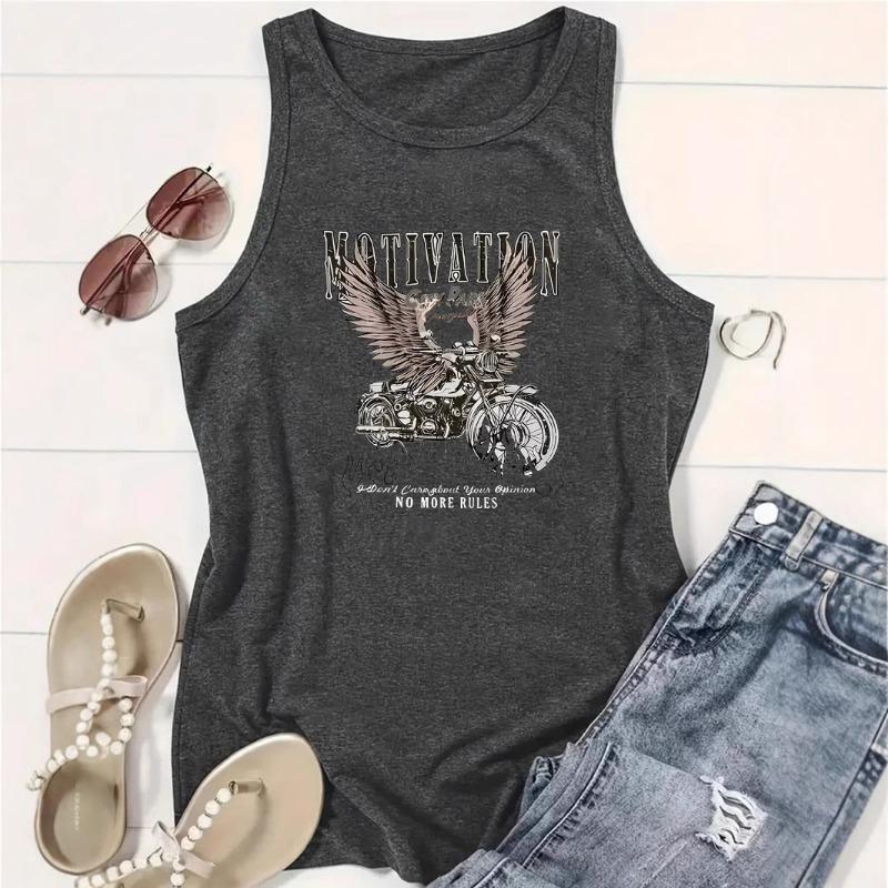 Women's Printed Sleeveless Halter Top Backless Sexy Loose Base Layer Vest