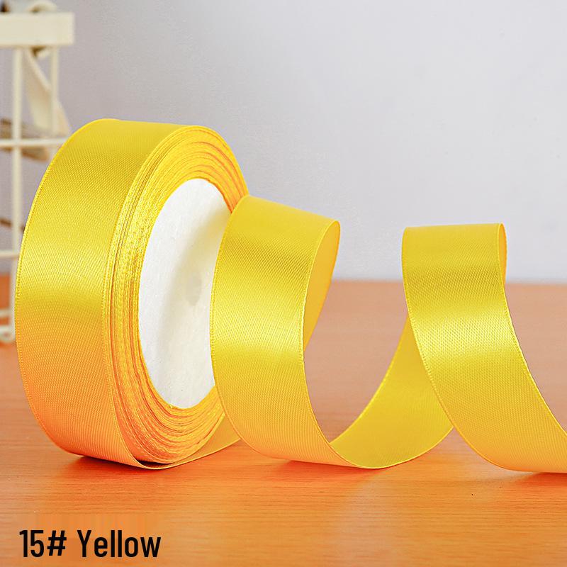 2.5cm Polyester Satin Ribbon for Gift Box and Hair Accessories