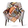 Camouflage Football Customize Your Name Blanket Used For Chair Office Sofa Bed Camping Soft And Warm Giving Friends And Relatives Birthday Graduation