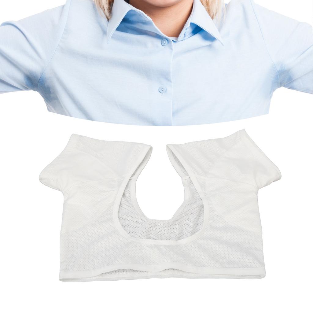 Underarm Sweat Vest Breathable Soft Quick Drying Armpit Sweat Pads Shirt for Women Girls Ladies White XL