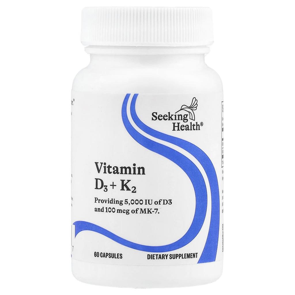 Vitamin D3 + K2, 60 Capsules