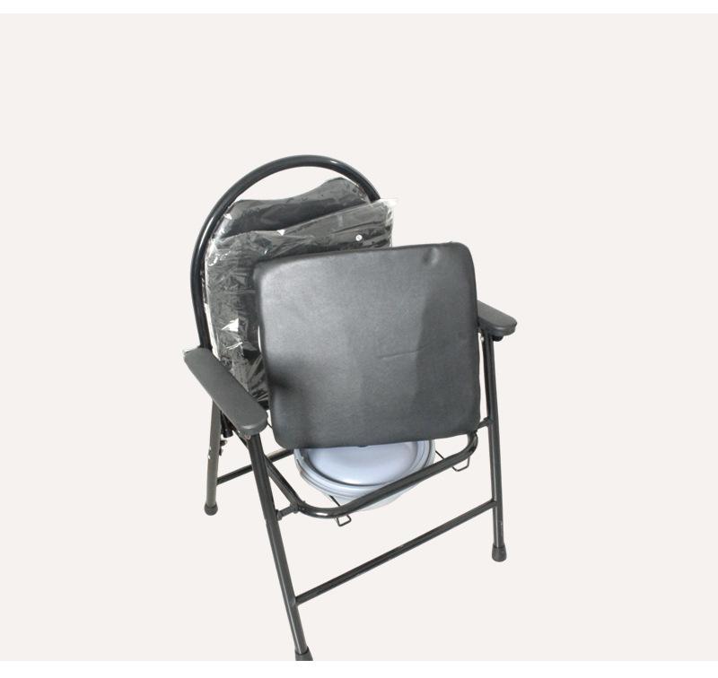 Portable Foldable Commode Chair: Non-Slip, High Load Capacity for Elderly and Pregnant Women