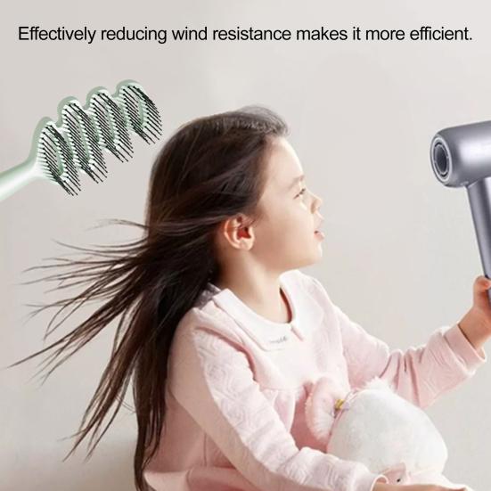 Kids Vented Hair Brush with Ergonomic Handle, Blow Fast Drying Scalp Massage Brush, Detangling Brush for Long Thick Curly Wet Hair