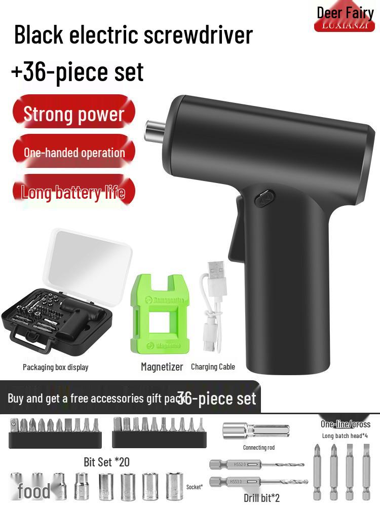 Multifunctional Electric Screwdriver Set with Bits