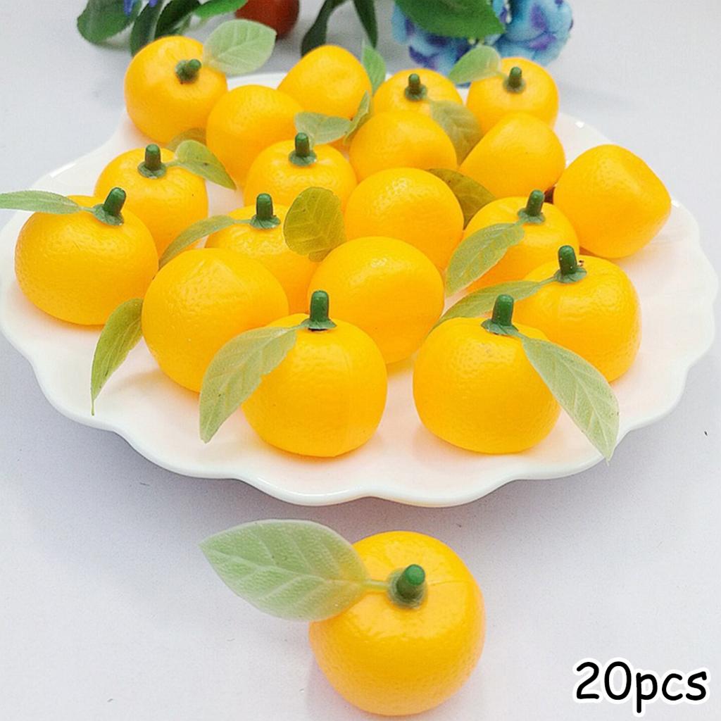 Set of 20 Artificial Orange Fruits Lifelike Simulation for Home Display
