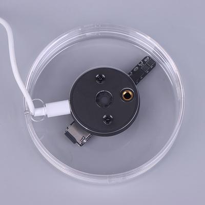 3D Holographic Advertising Lights Led Desktop Model Fan Screen With Audio Playback With Transparent Cover Holographic Fan