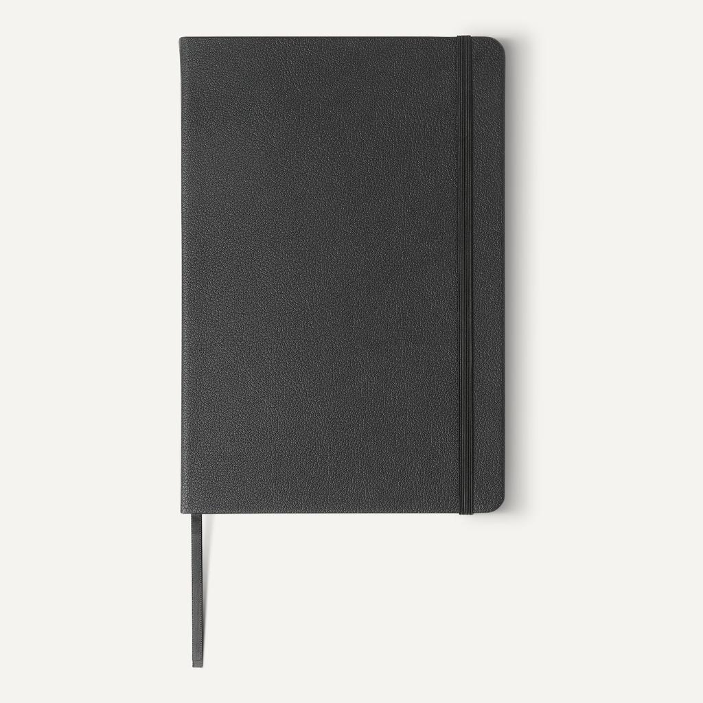 Amazon Basics Executive Grid 240 Hardcover A5 Size x Black Notebook, Lined, Pages, Leather, (14.5cm 21.3cm),