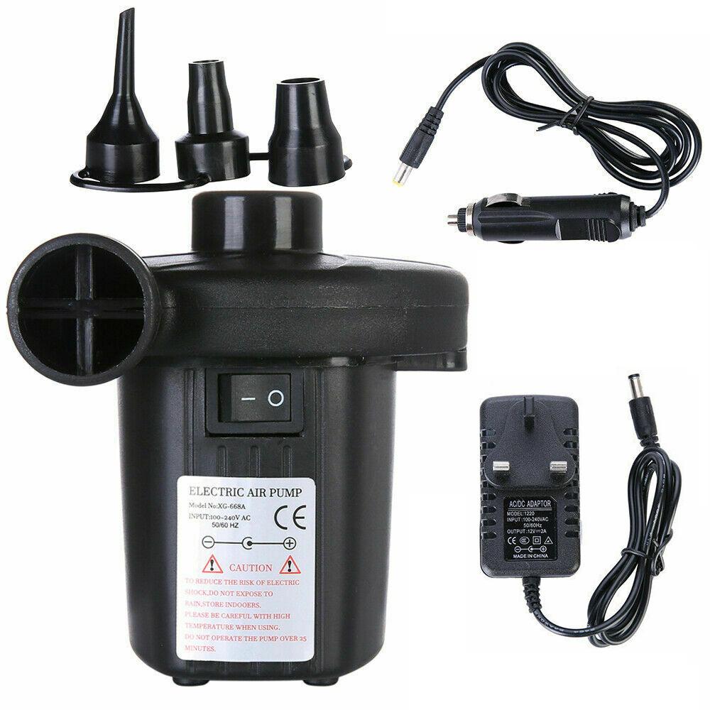 Electric Air Pump Inflator for Inflatables Camping Bed Mattress Swimming Pool