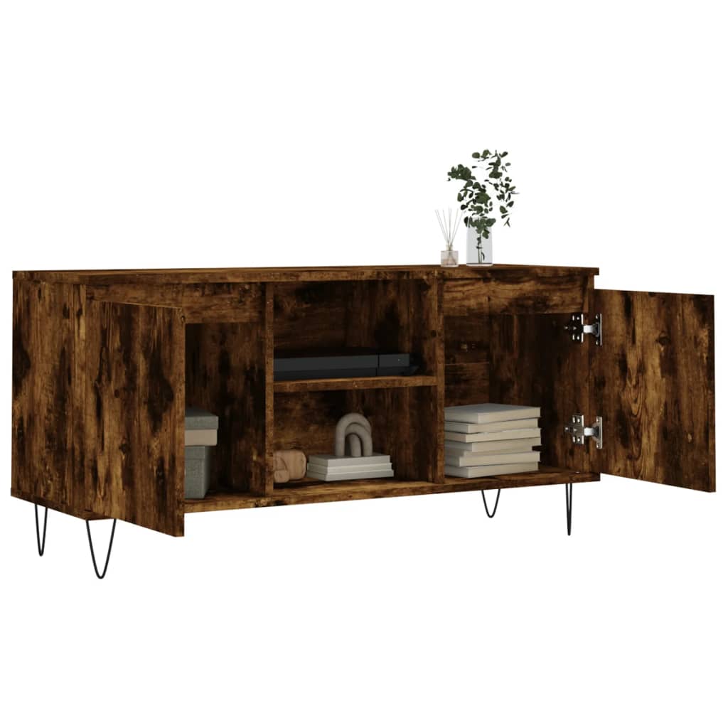 vidaXL TV-Schrank Räuchereiche 104x35x50 cm Holzwerkstoff