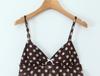 American Style Polka Dot V-Neck Camisole & High-Waisted Skirt Two-Piece Set
