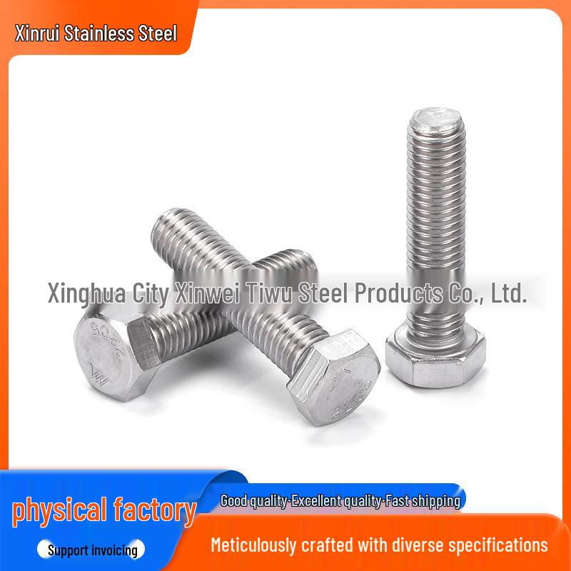 2205 Stainless Steel Fully Threaded External Hex Head Bolt