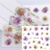 1 Sheet Flower Series Nail Art Water Transfer Sticker Full Wraps Deer Lavender Tattoo Flamingo Nail Tips DIY Decals Decoration