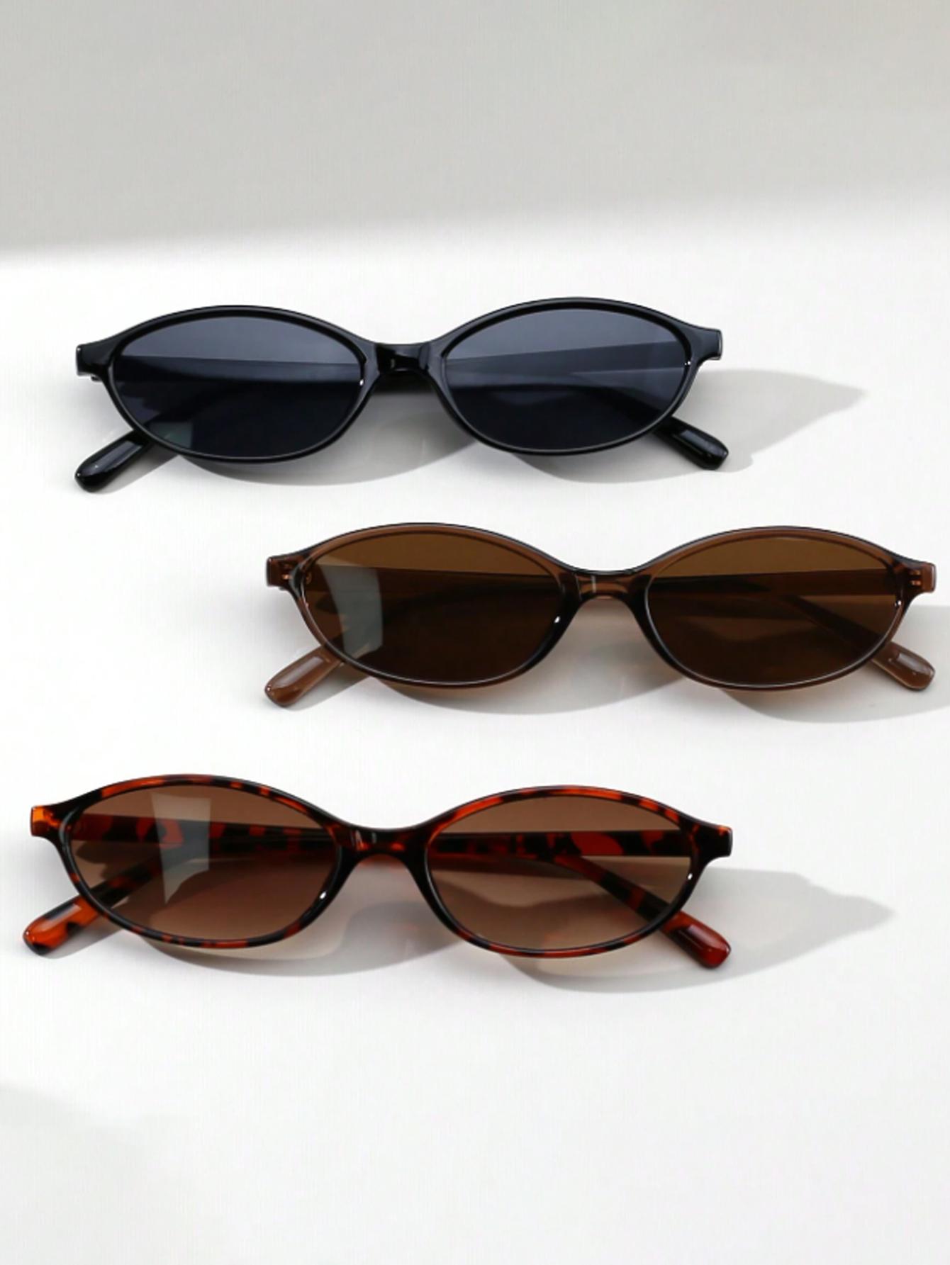 

3 шт. Модные прямоугольные очки с маленькой оправой, унисекс, прочный ПК-материал, идеально подходят для вечеринок, праздничные подарки