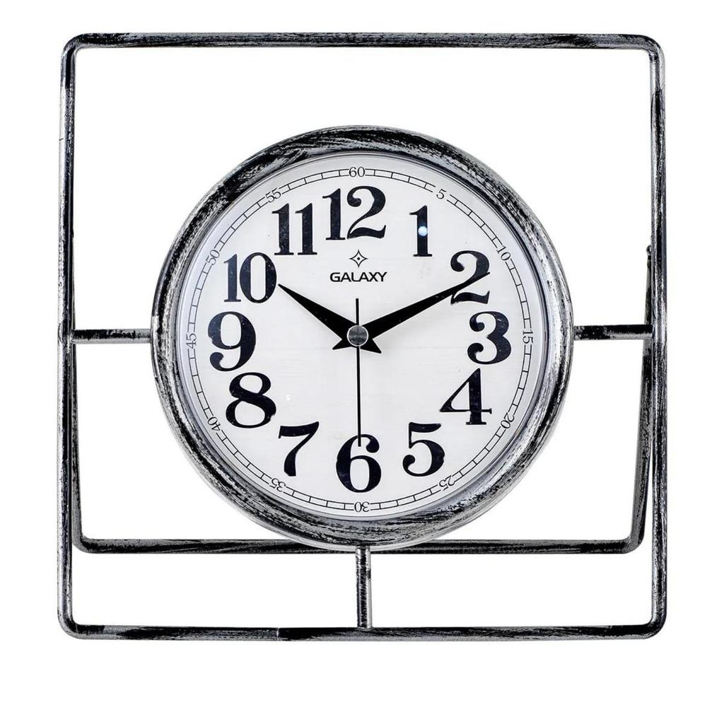 MUYIKA Metallo Decorative Metal Table Clock with Silent Mechanism, 24 Cm, 3 Different Colors, Home Decoration, Table & Desk Clock, Stylish Clock