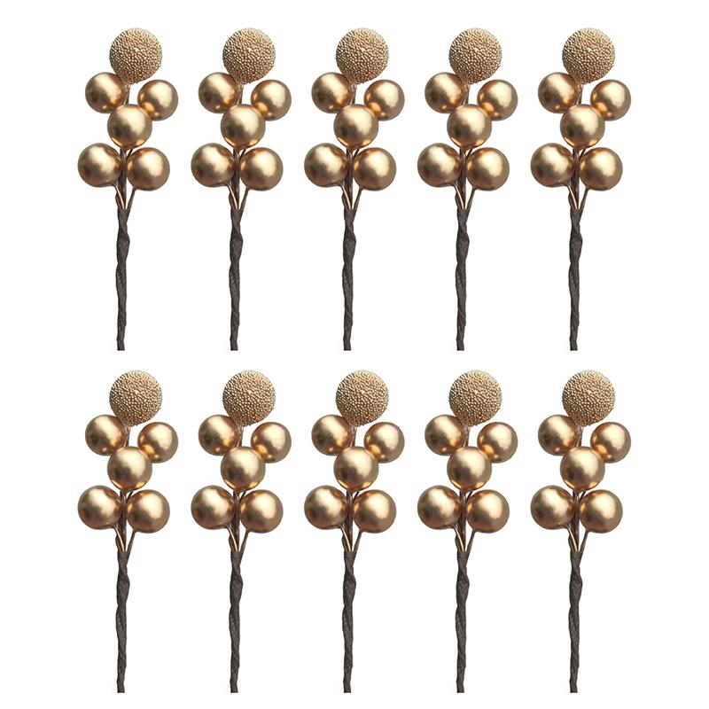 10 st Bärdekorationer Konstgjorda Lingonbär Skumkulor Julgran Presentförpackningar Bröllop Godisaskar Bukettdekorationer