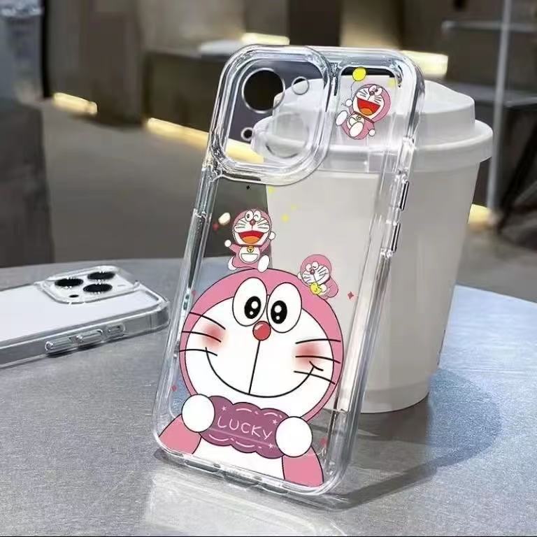 Couples Suitable for Iphone16promax Mobile Phone Case Transparent Apple 15 Anti-drop 14pro Japan and Korea 13/12 Cute