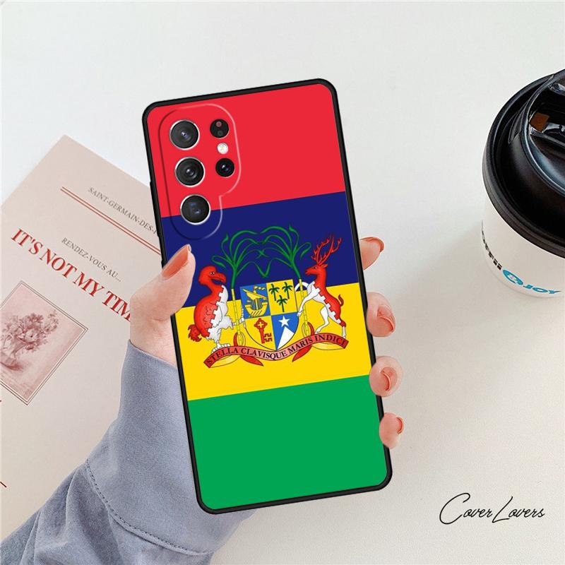 Mauritius Flagge Handyhülle Für Samsung Galaxy S24 S25 S23 S22 Ultra Note 10 20 Plus S20 S21 FE Hülle